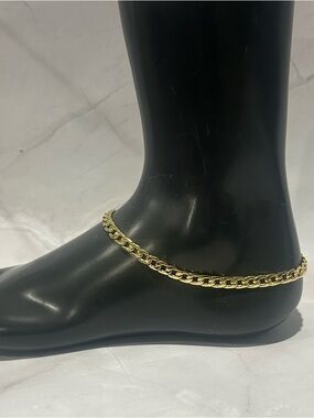 18K Gold plated Stainless Steel Curb Chain Anklet